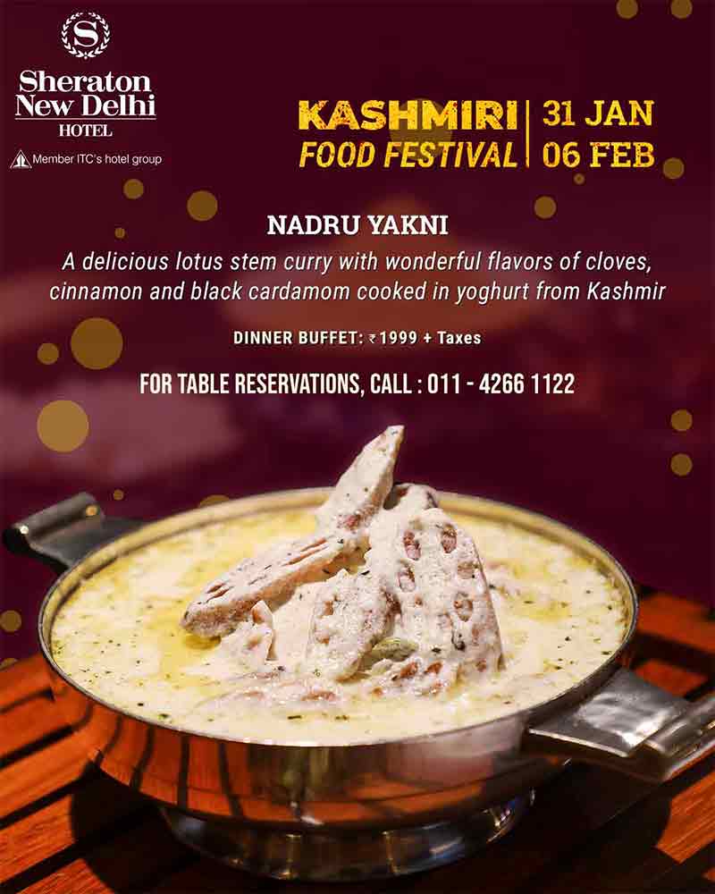Kashmiri Food Festival promotion for Sheraton, New Delhi