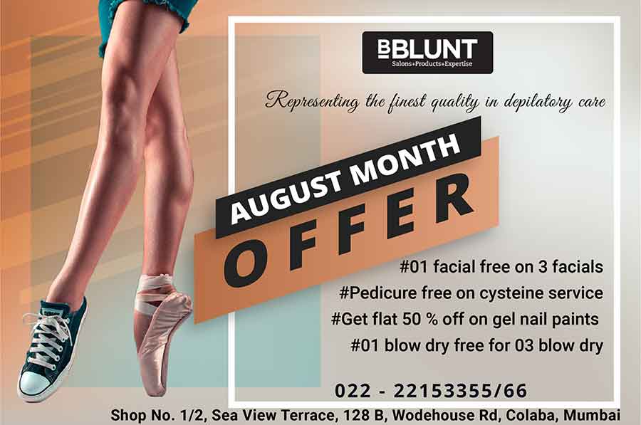 Presenting the august month offer for B Blunt